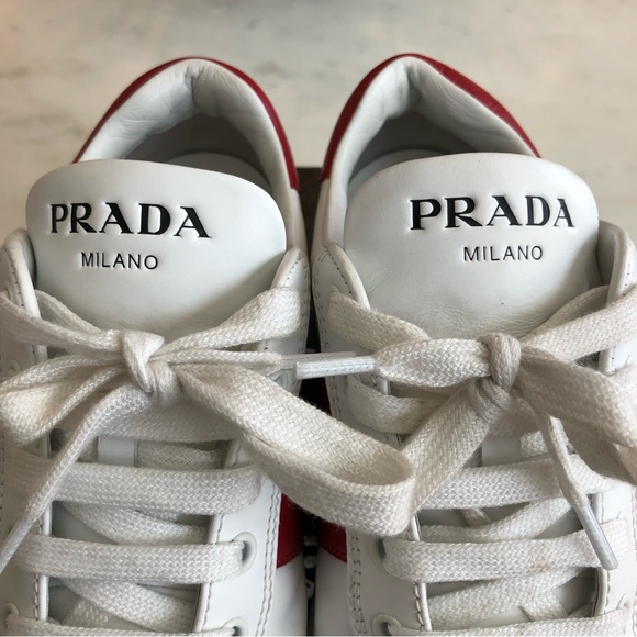 Prada Sneaker Red and white size 37.5 - Picture 3 of 14